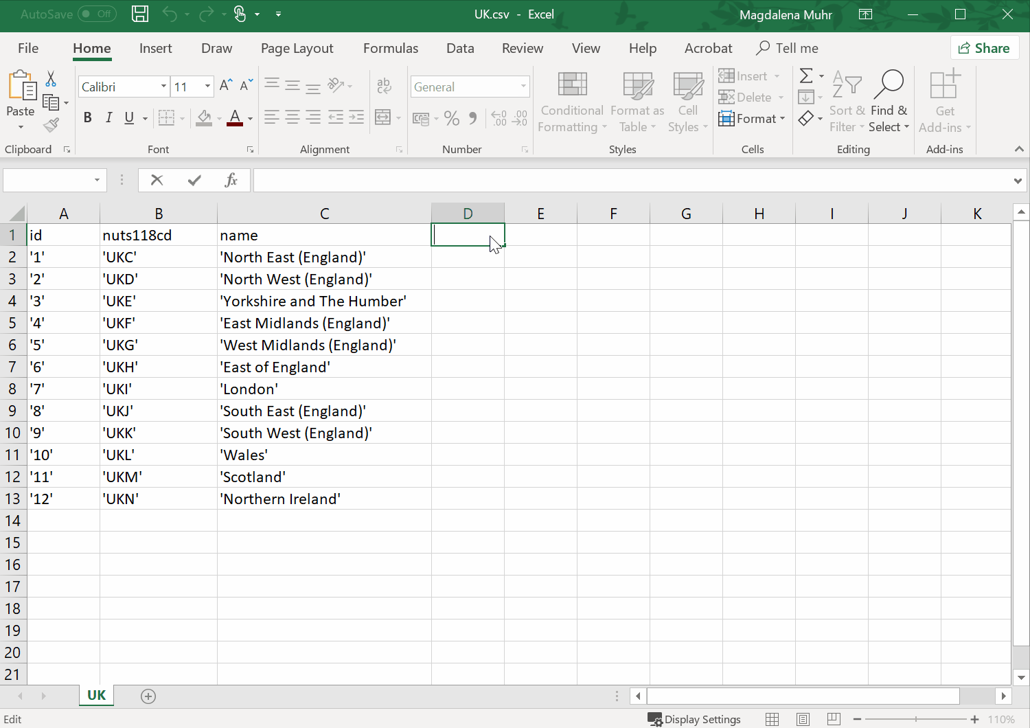 edit the table and add your data